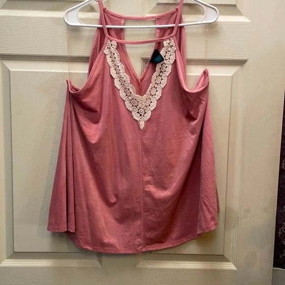NWOT Rue21+ Dusty Rose Suede-feel Tank Top, Sz 2x - Picture 1 of 5